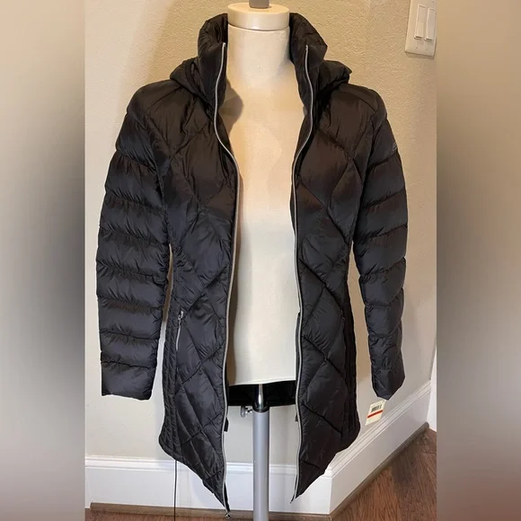 Lucky Brand Women's Black Down Jacket, Coat with hood. XSmall NWT - Picture 5 of 14